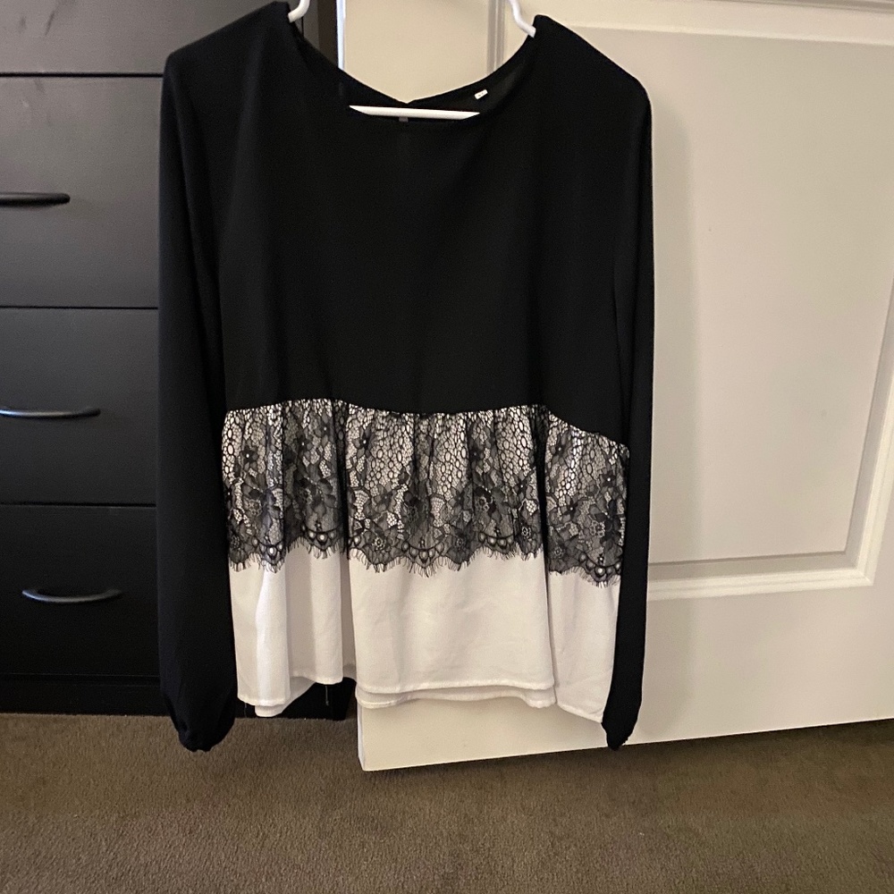 Long Sleeve Tiered Blouse